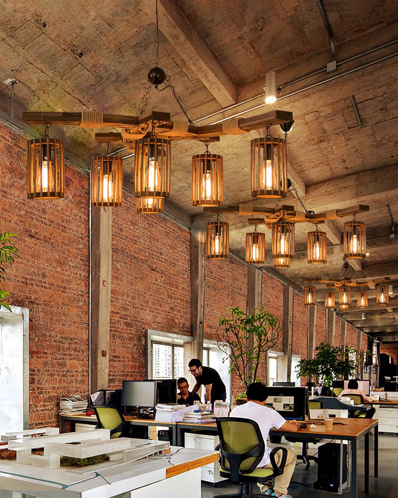 Retro Solid Wood Chandelier - Letslighting