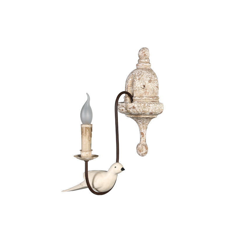 Syraean Vintage Retro Bird Metal Wooden Wall Lamp - Lamp Copper