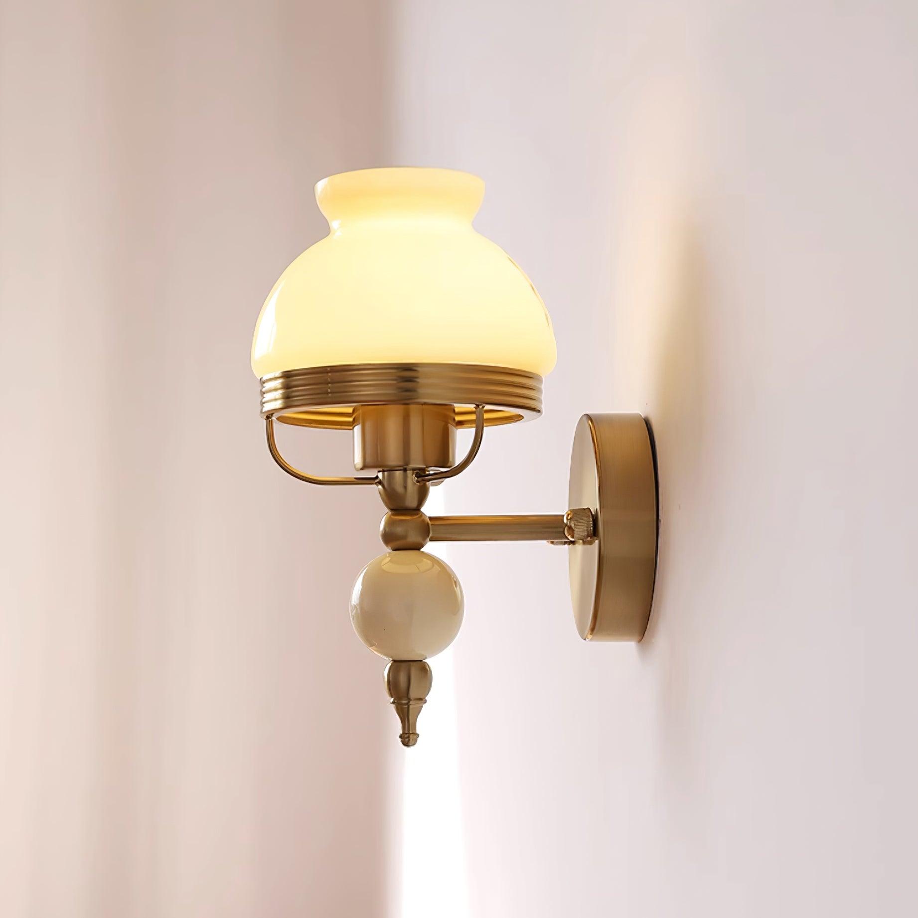 Wall Lamp Glass and Metal Light for Bedroom or Hallway Retro - Letslighting