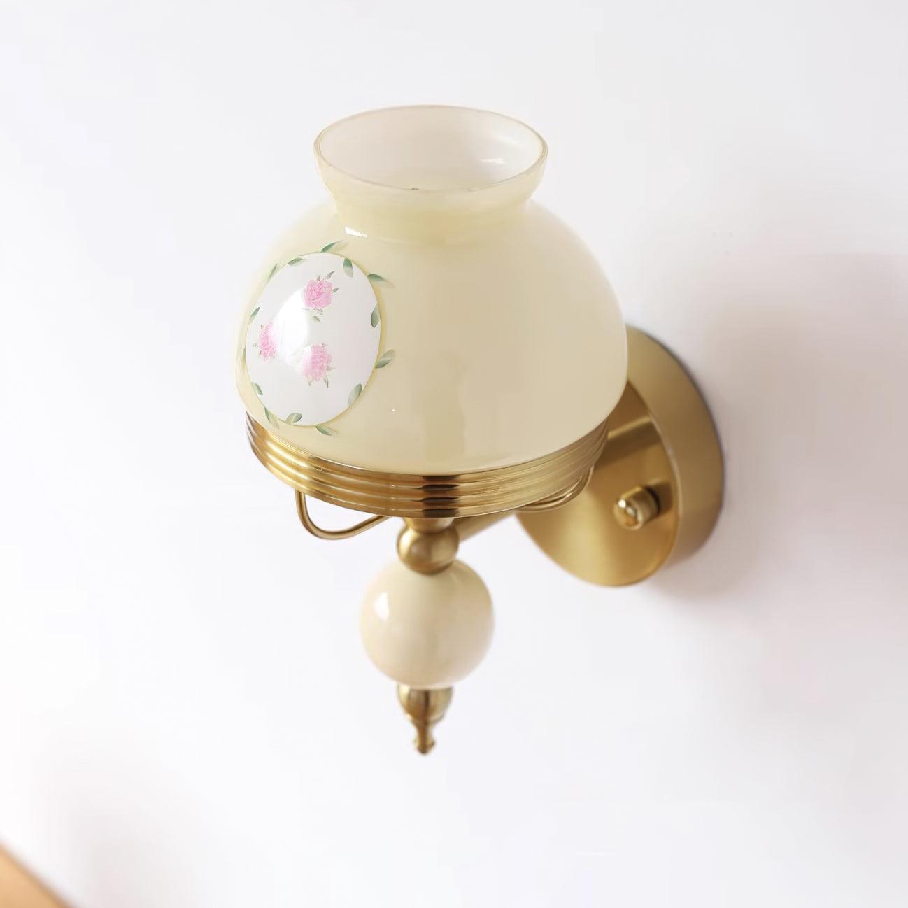 Wall Lamp Glass and Metal Light for Bedroom or Hallway Retro - Letslighting
