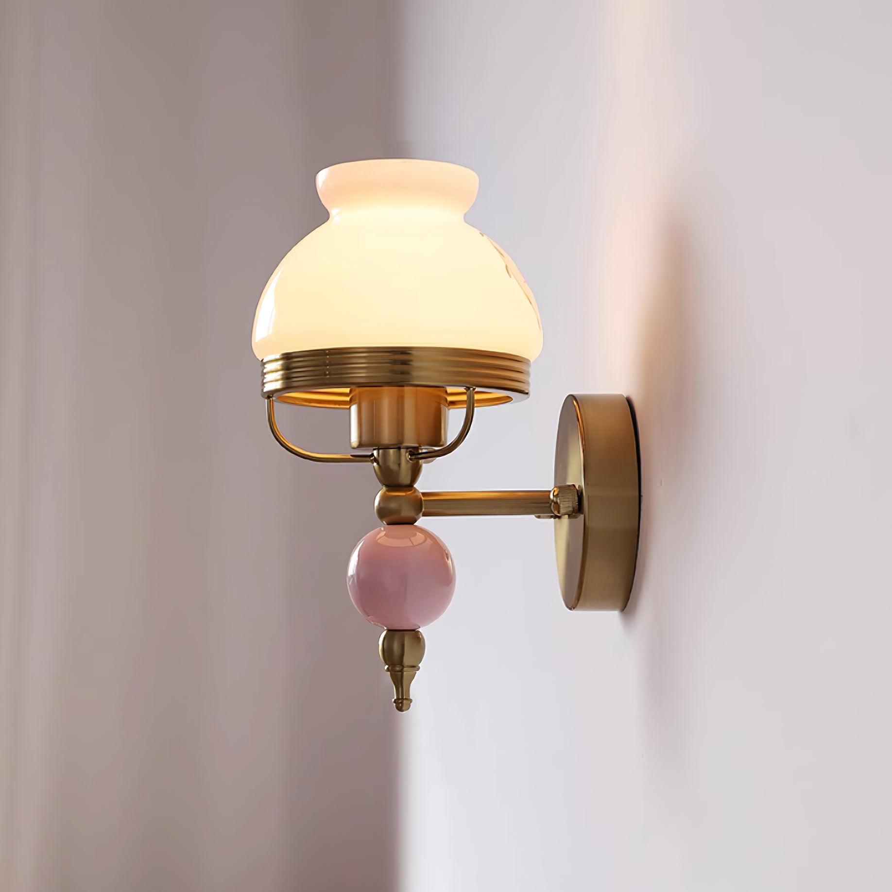 Wall Lamp Glass and Metal Light for Bedroom or Hallway Retro - Letslighting