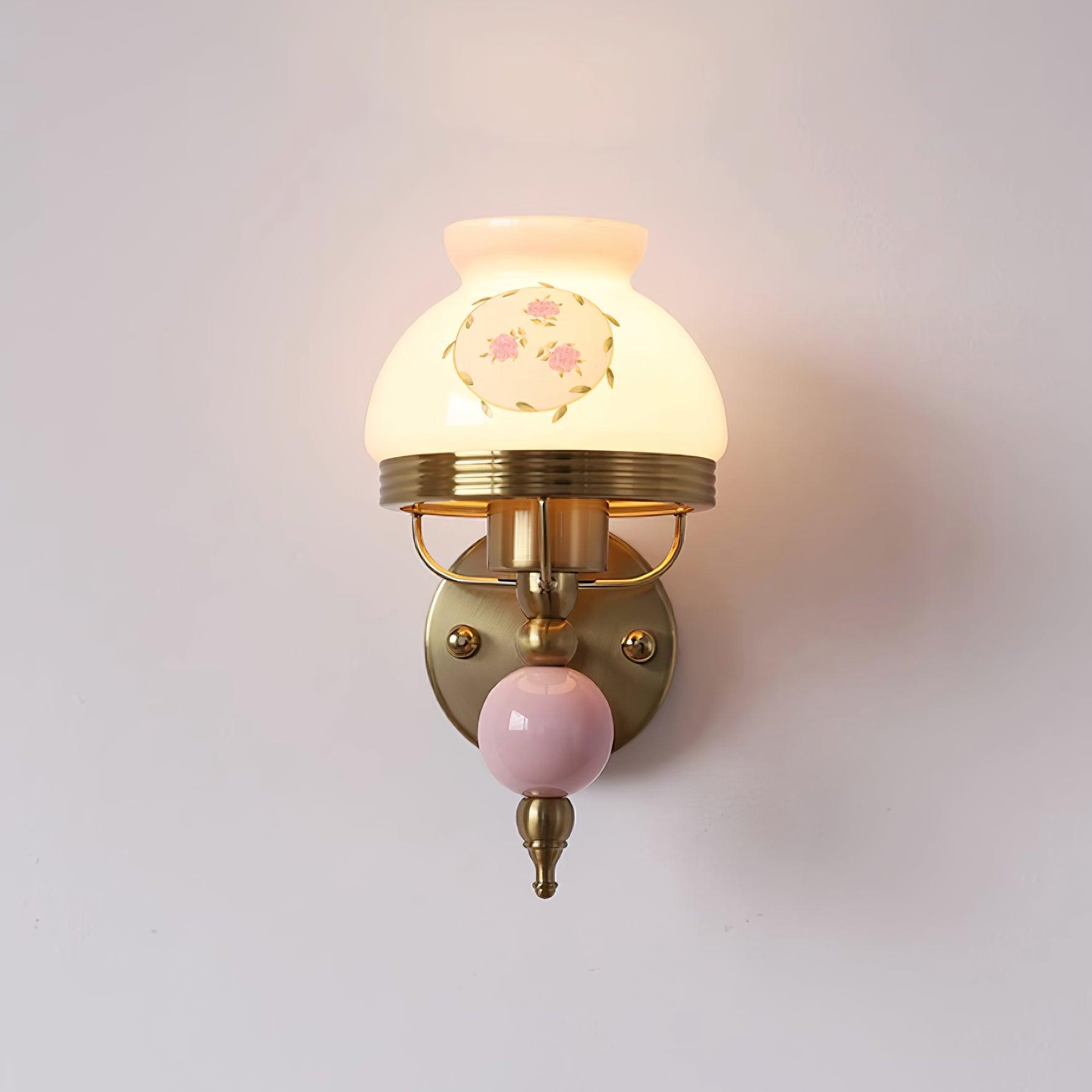 Wall Lamp Glass and Metal Light for Bedroom or Hallway Retro - Letslighting