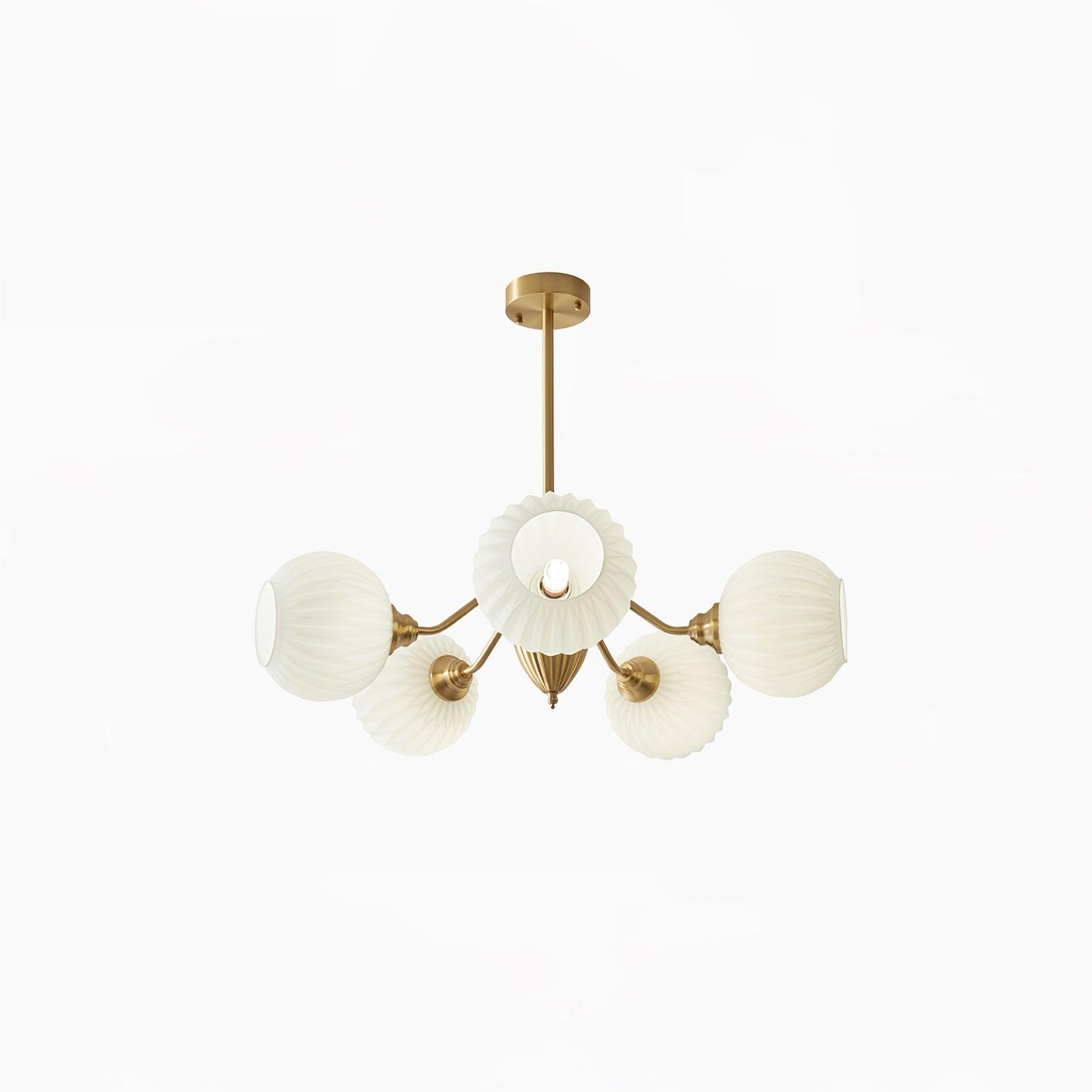 Ribbed Glass Ball Chandelier - Letslighting