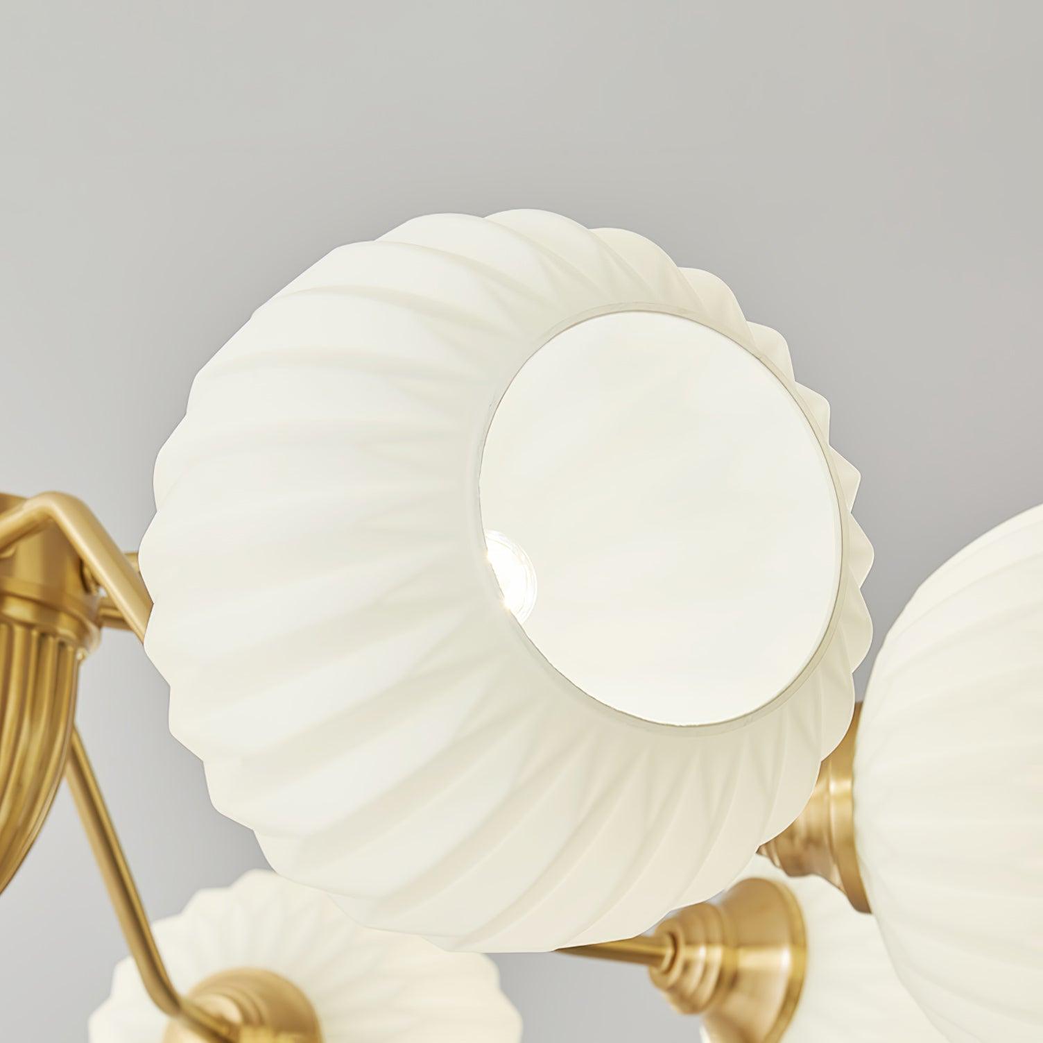 Ribbed Glass Ball Chandelier - Letslighting