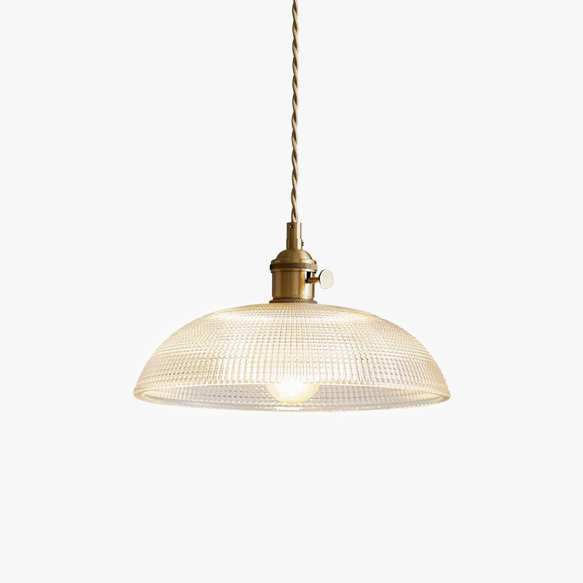 Ribbed Spiral Pendant Light - Letslighting