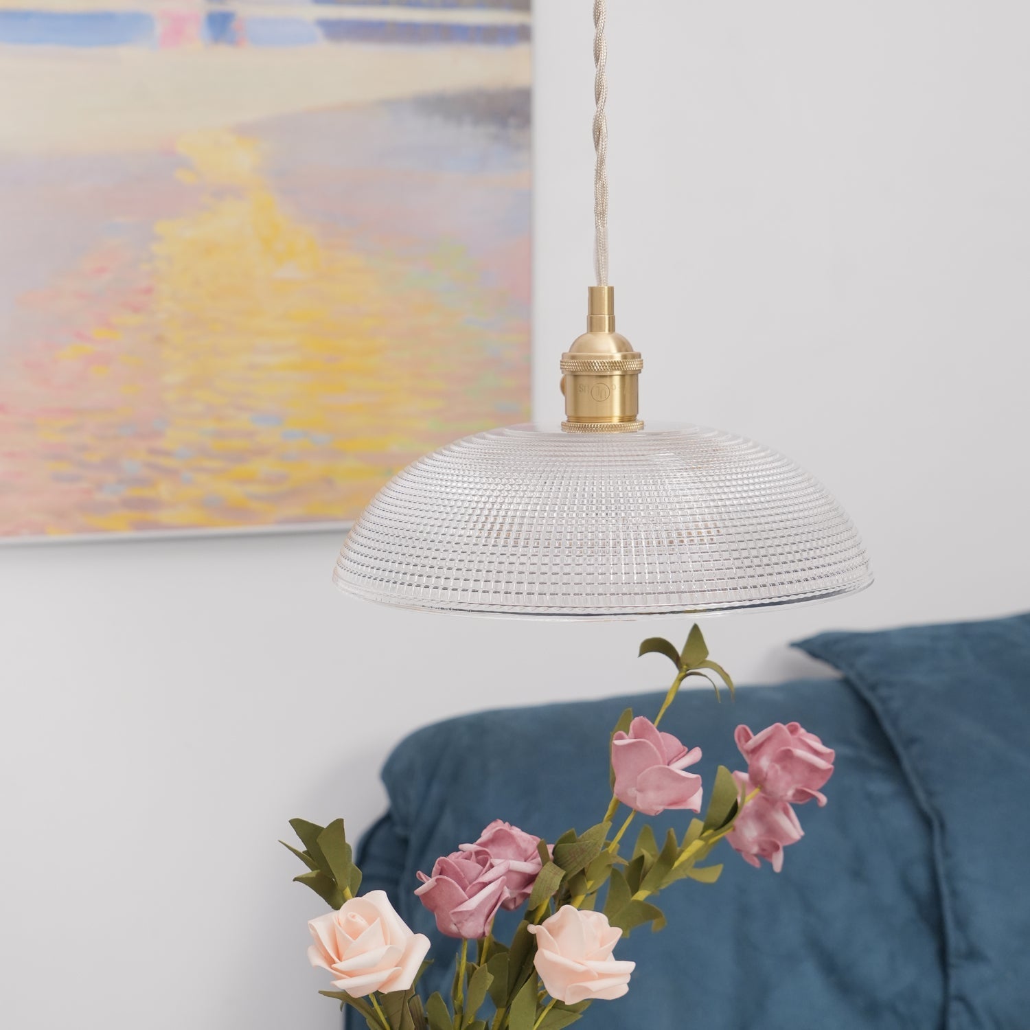 Ribbed Spiral Pendant Light - Letslighting