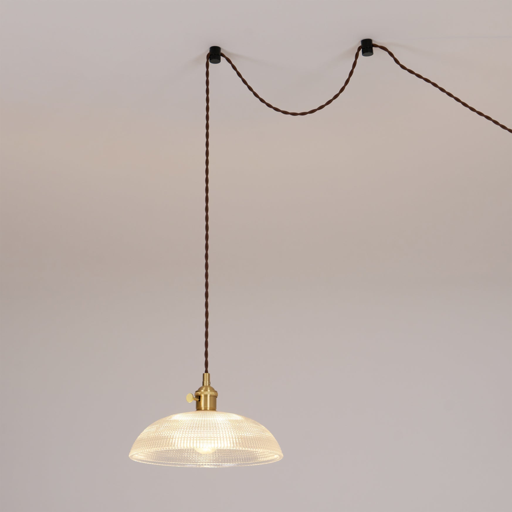 Ribbed Spiral Pendant Light - Letslighting