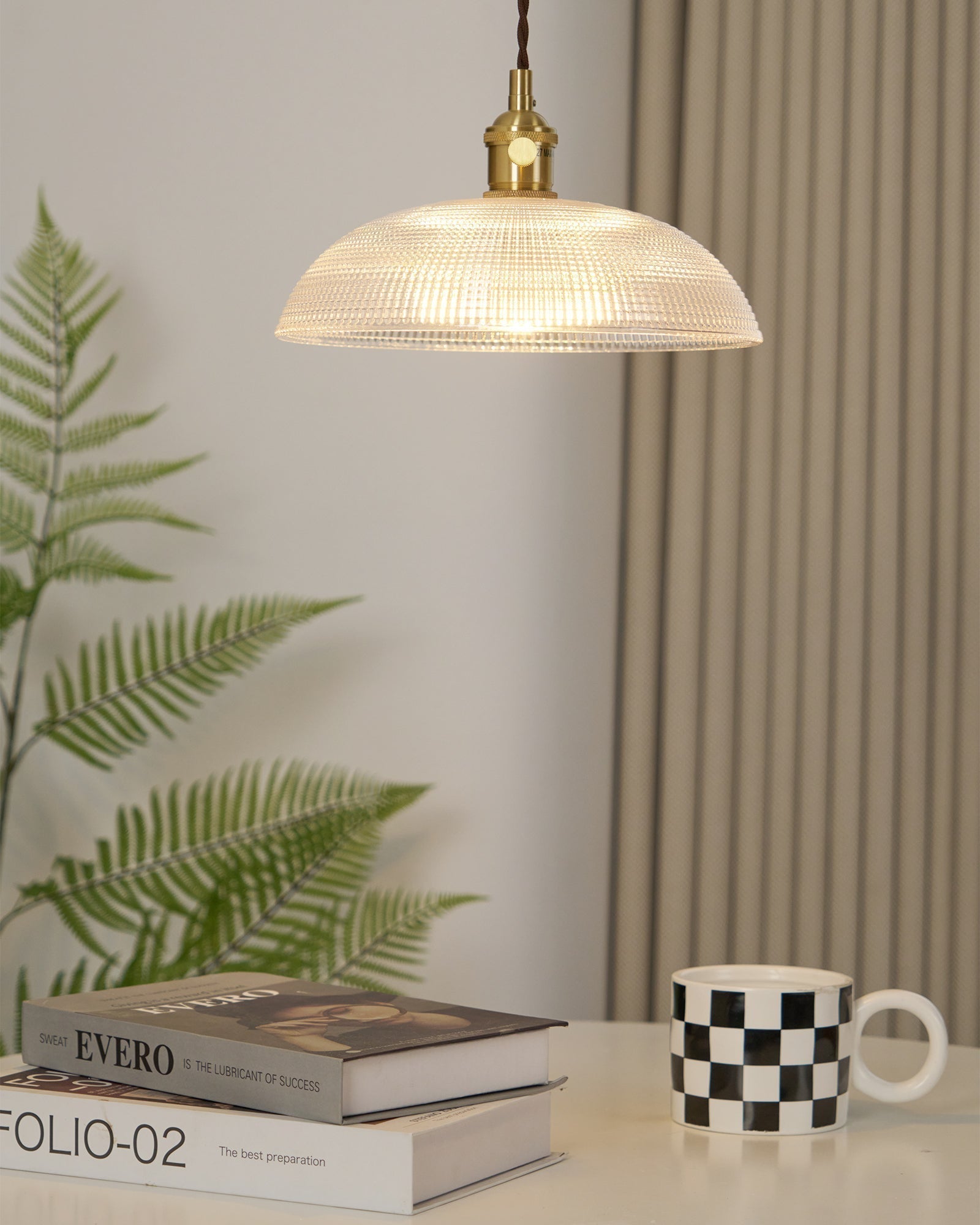 Ribbed Spiral Pendant Light - Letslighting