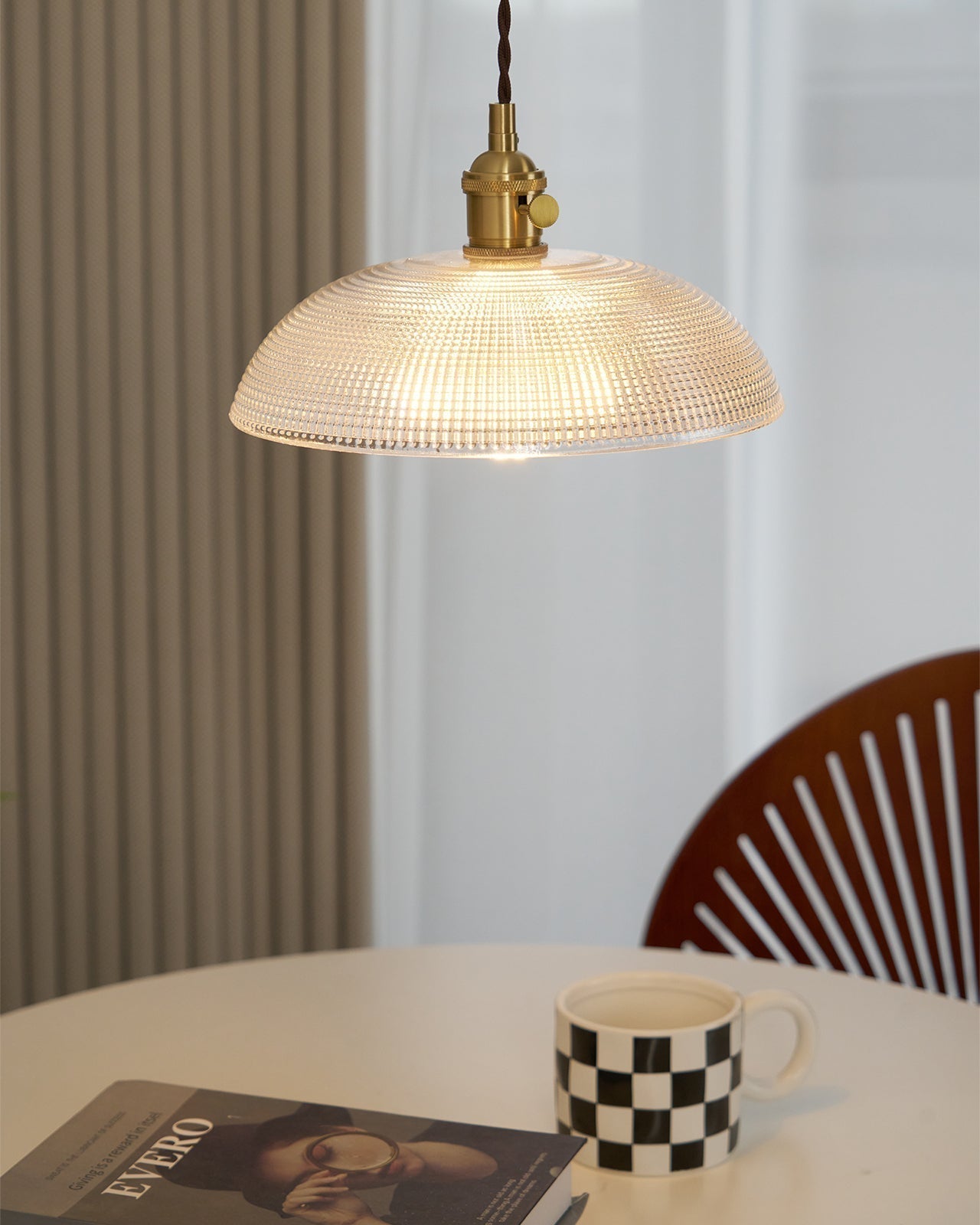 Ribbed Spiral Pendant Light - Letslighting