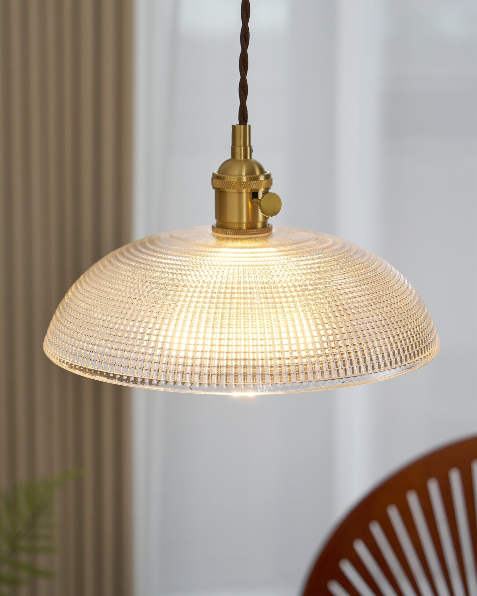 Ribbed Spiral Pendant Light - Letslighting