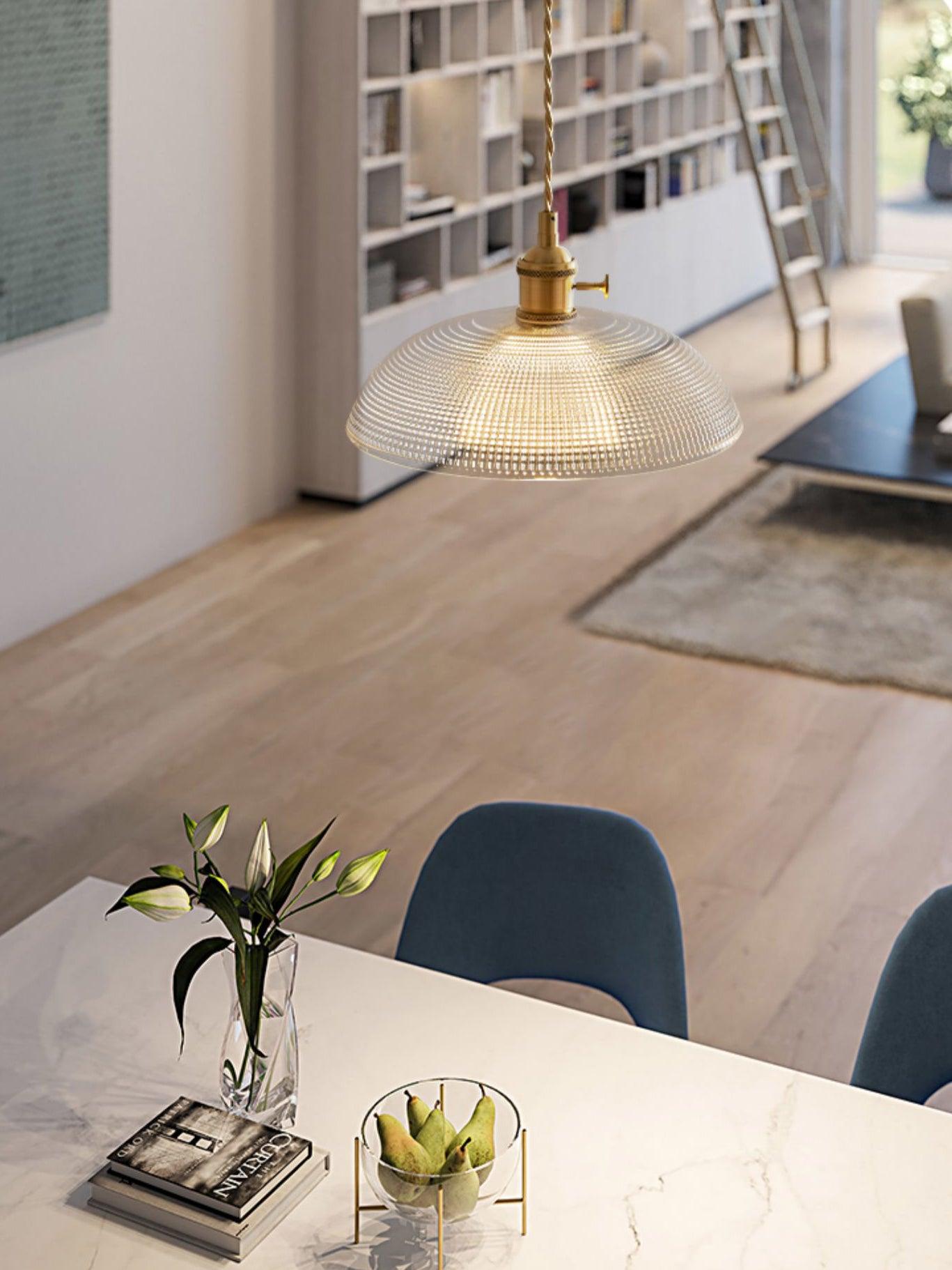 Ribbed Spiral Pendant Light - Letslighting