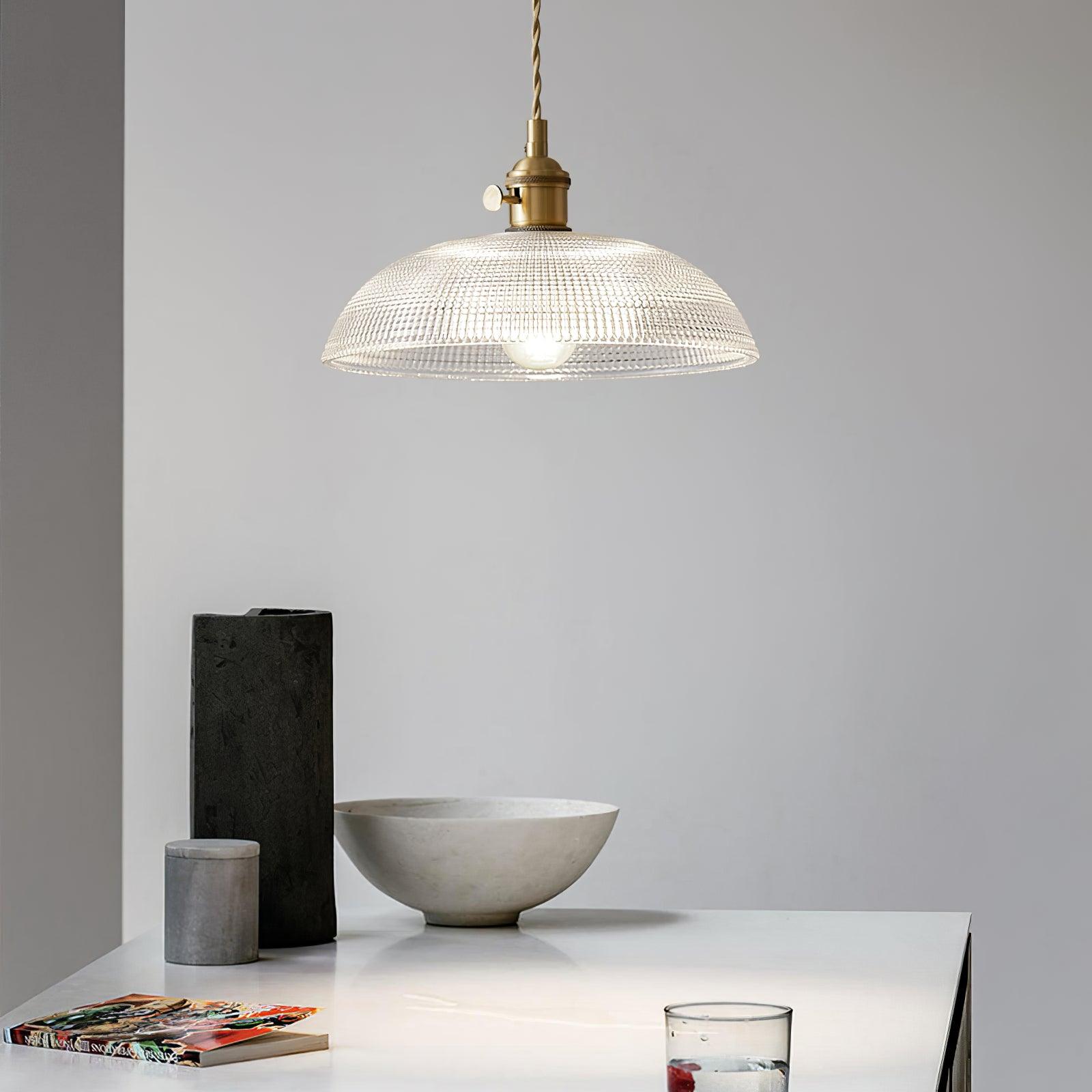 Ribbed Spiral Pendant Light - Letslighting