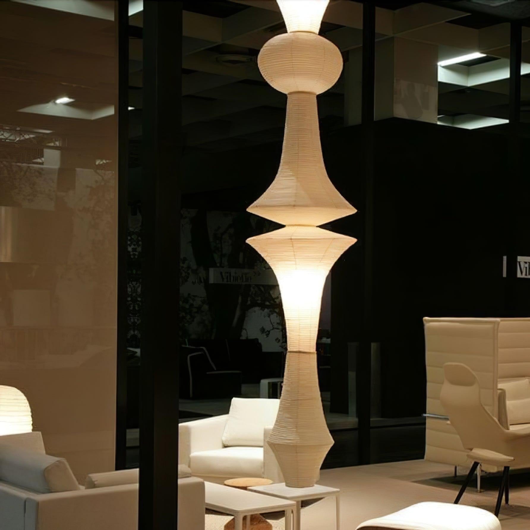 Ritta Lámpara Colgante Vertical Escultural de Papel