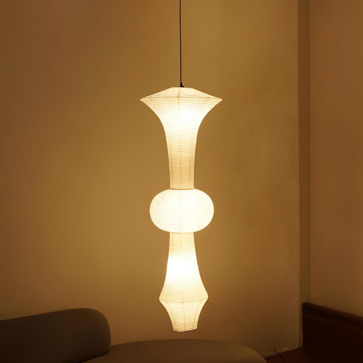 Ritta Lámpara Colgante Vertical Escultural de Papel