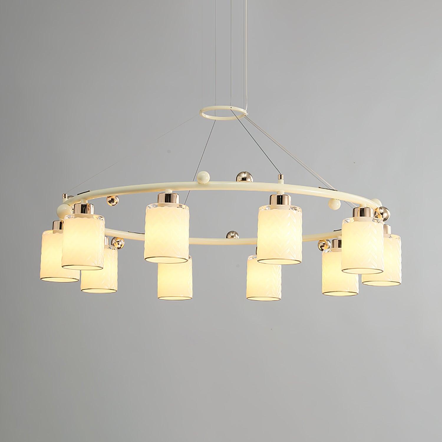 Alsile Japandi Style Glass Chandelier - Letslighting