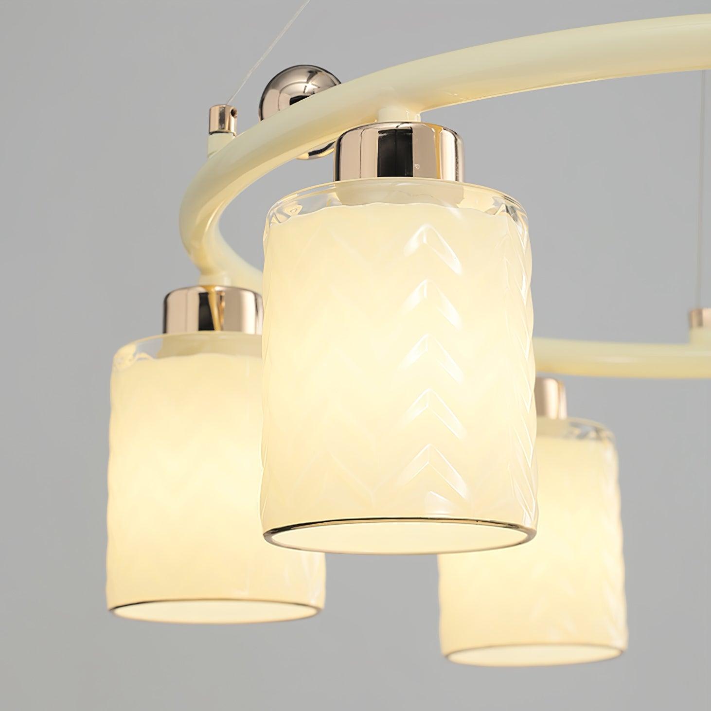 Alsile Japandi Style Glass Chandelier - Letslighting