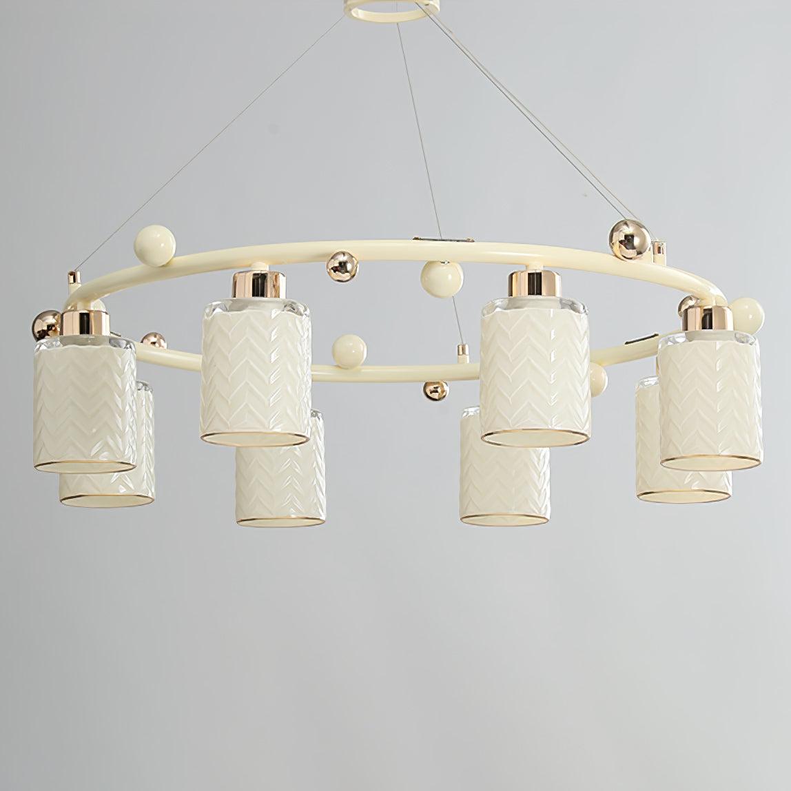 Alsile Japandi Style Glass Chandelier - Letslighting