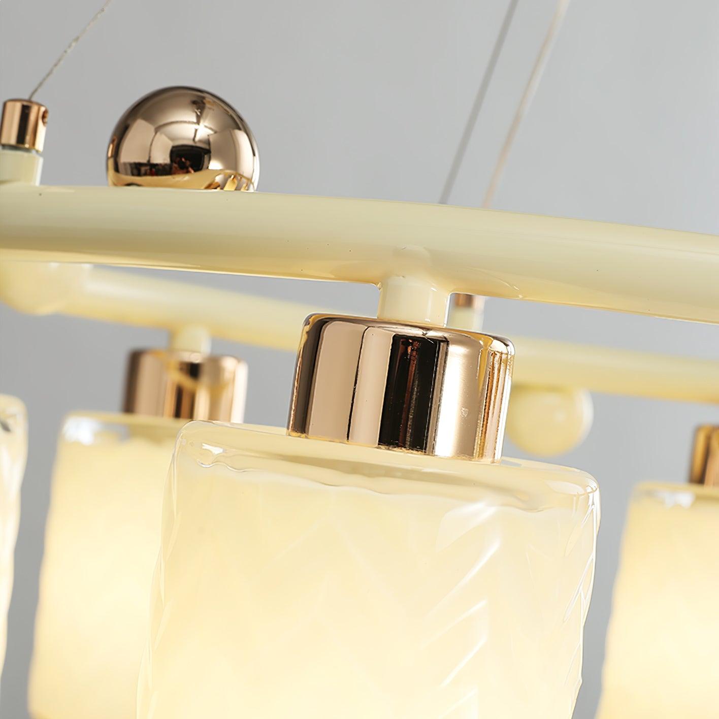 Alsile Japandi Style Glass Chandelier - Letslighting