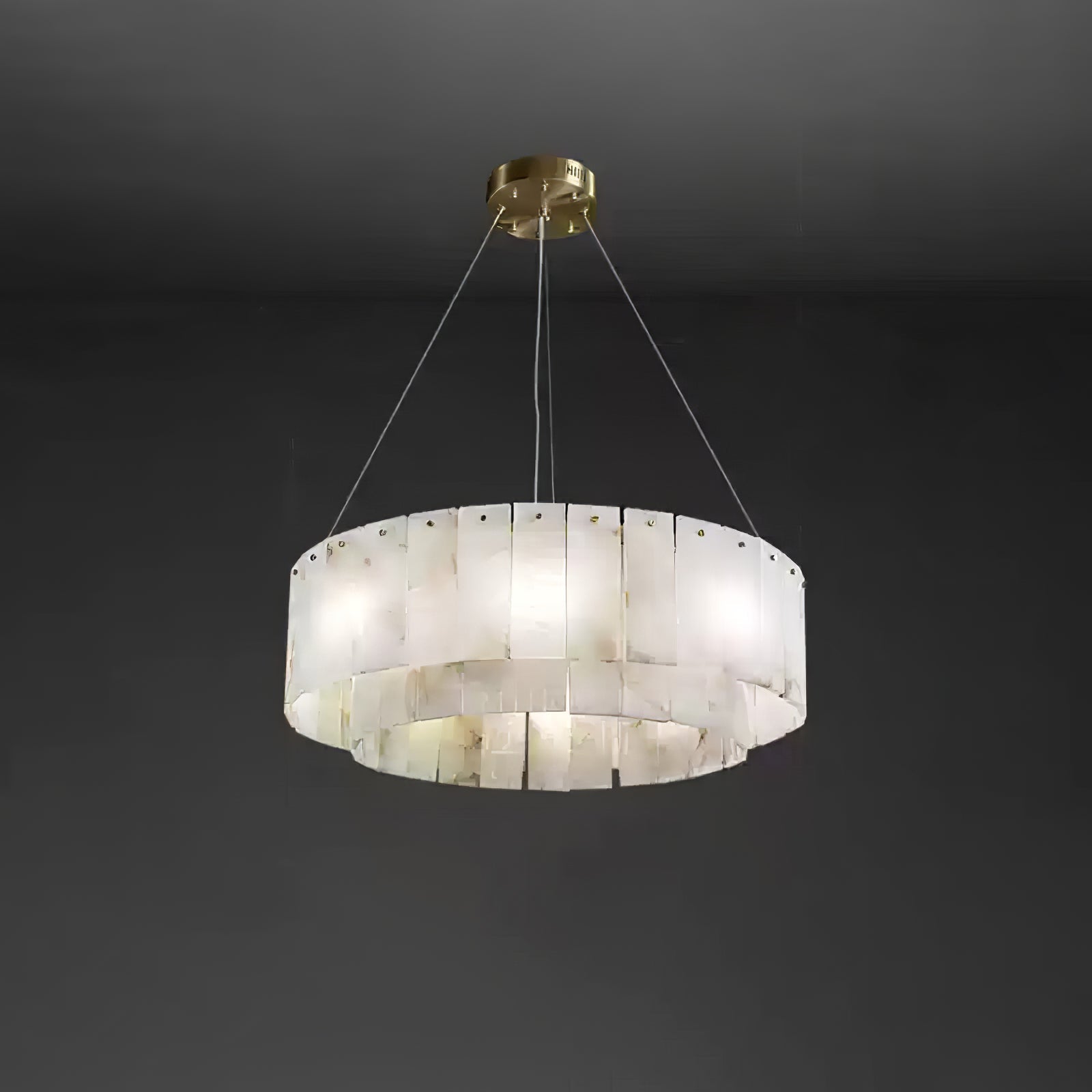 Zelaean Alabaster Round Pendant Light - Letslighting