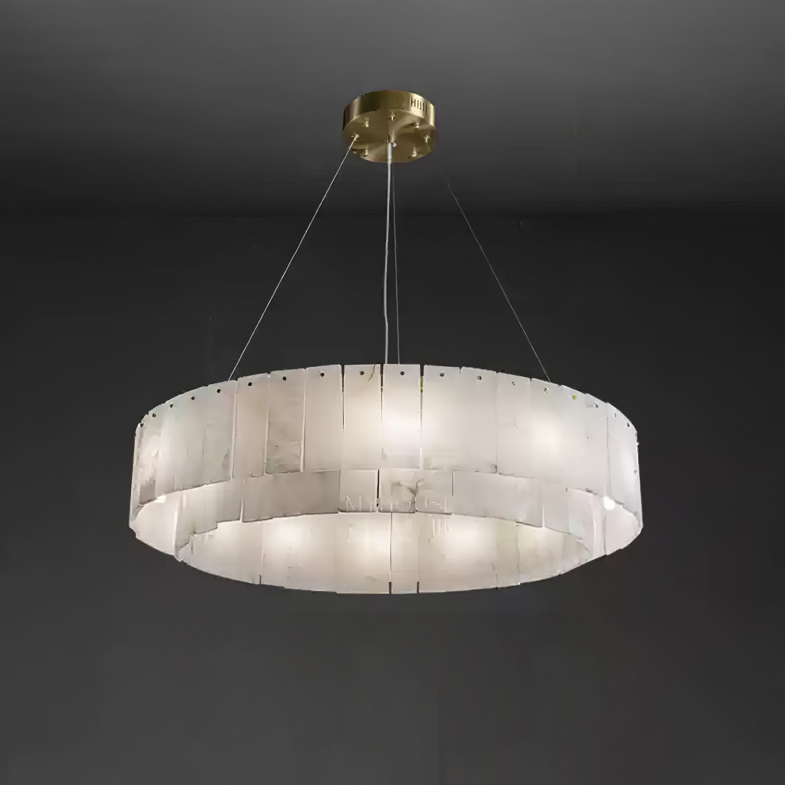 Zelaean Alabaster Round Pendant Light - Letslighting