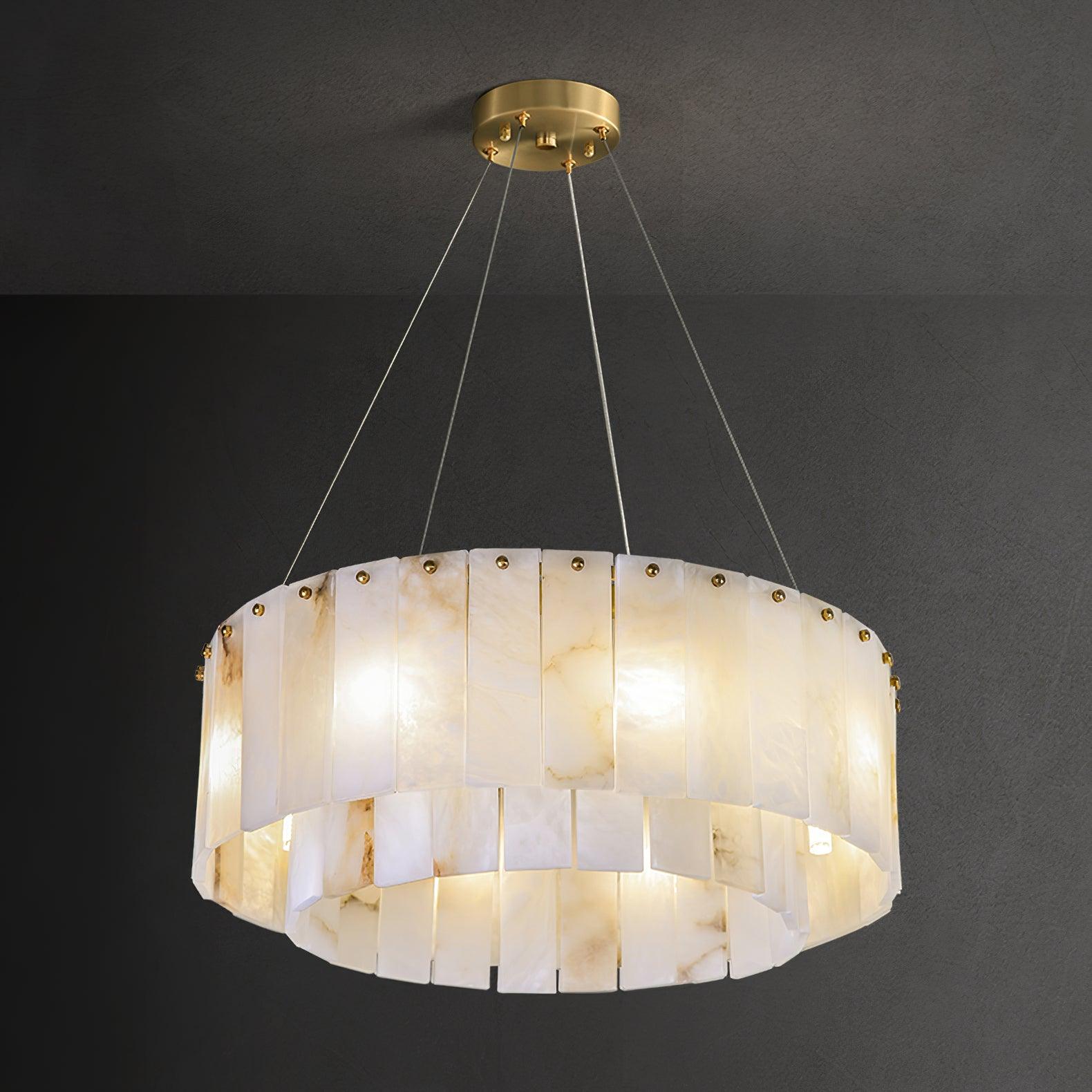 Zelaean Alabaster Round Pendant Light - Letslighting