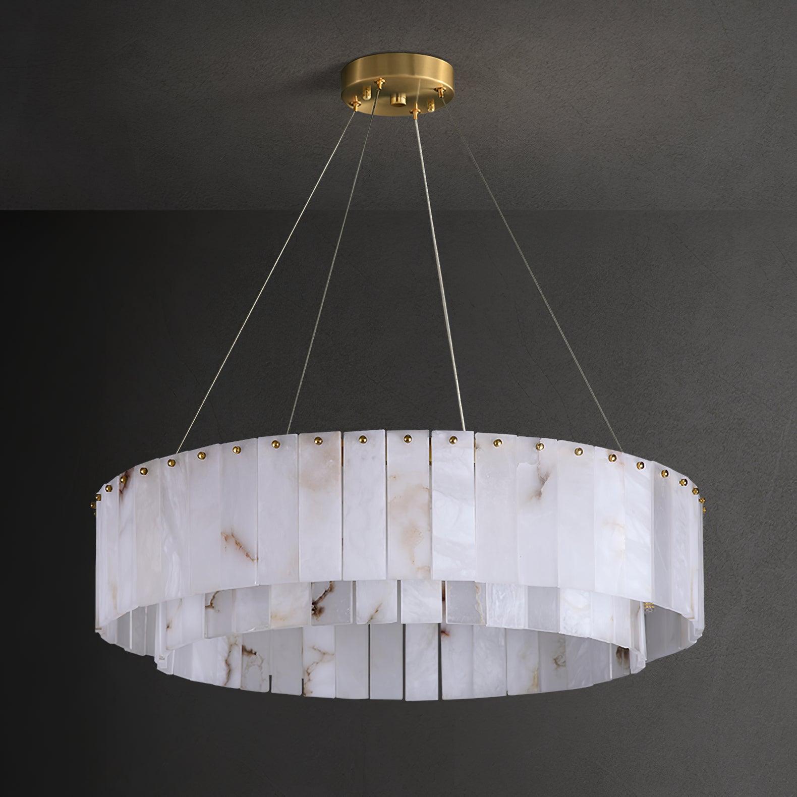 Zelaean Alabaster Round Pendant Light - Letslighting