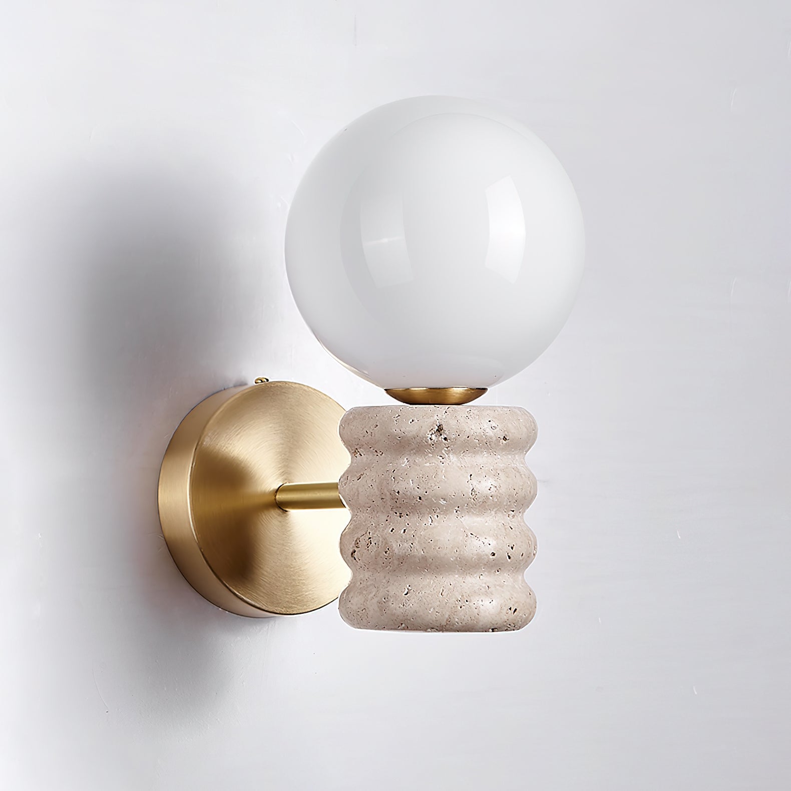 Zevelara Stacked Travertine Wall Light - Letslighting