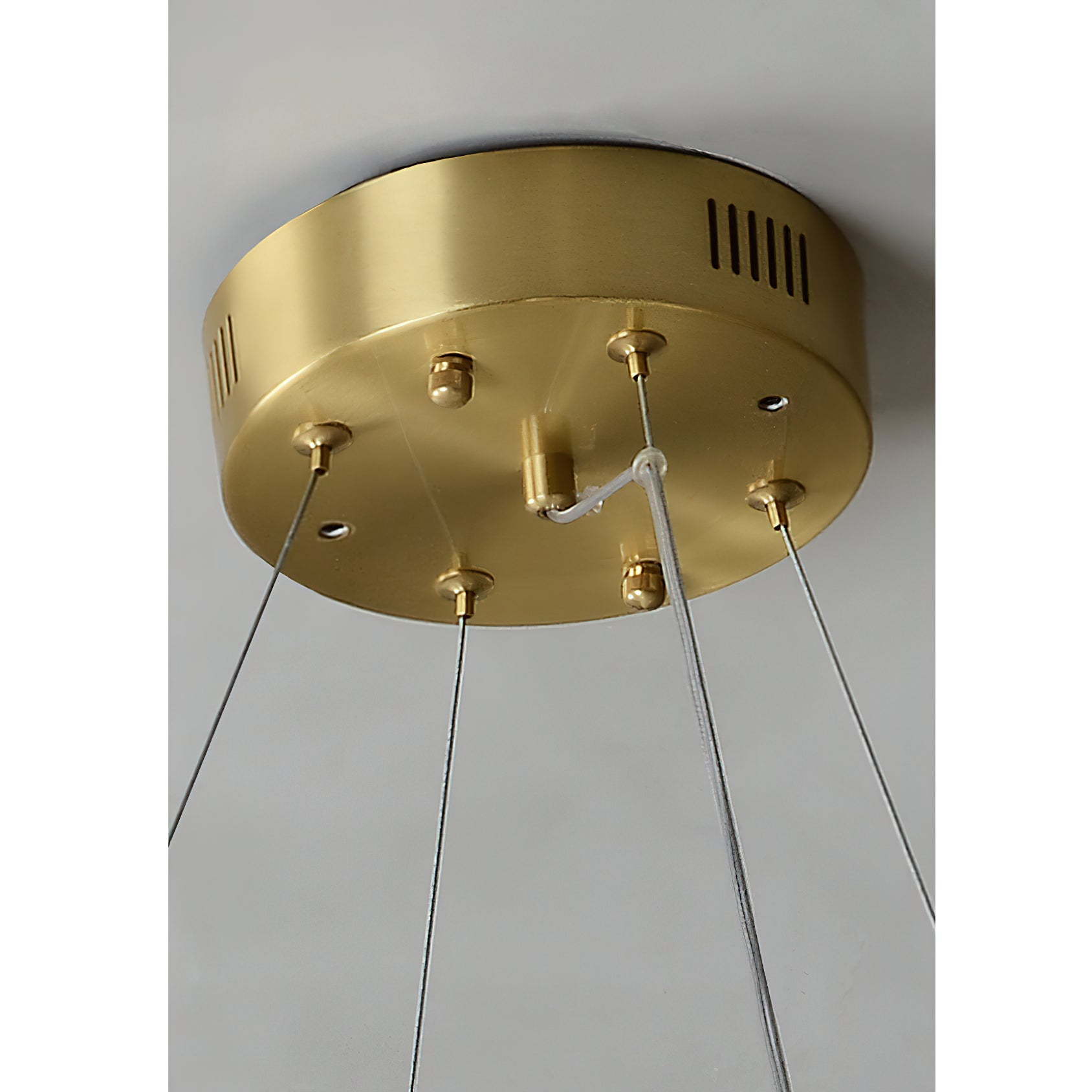 Etalarae Modern Minimalist Rote LED Alabaster Chandelier - Lamp Copper