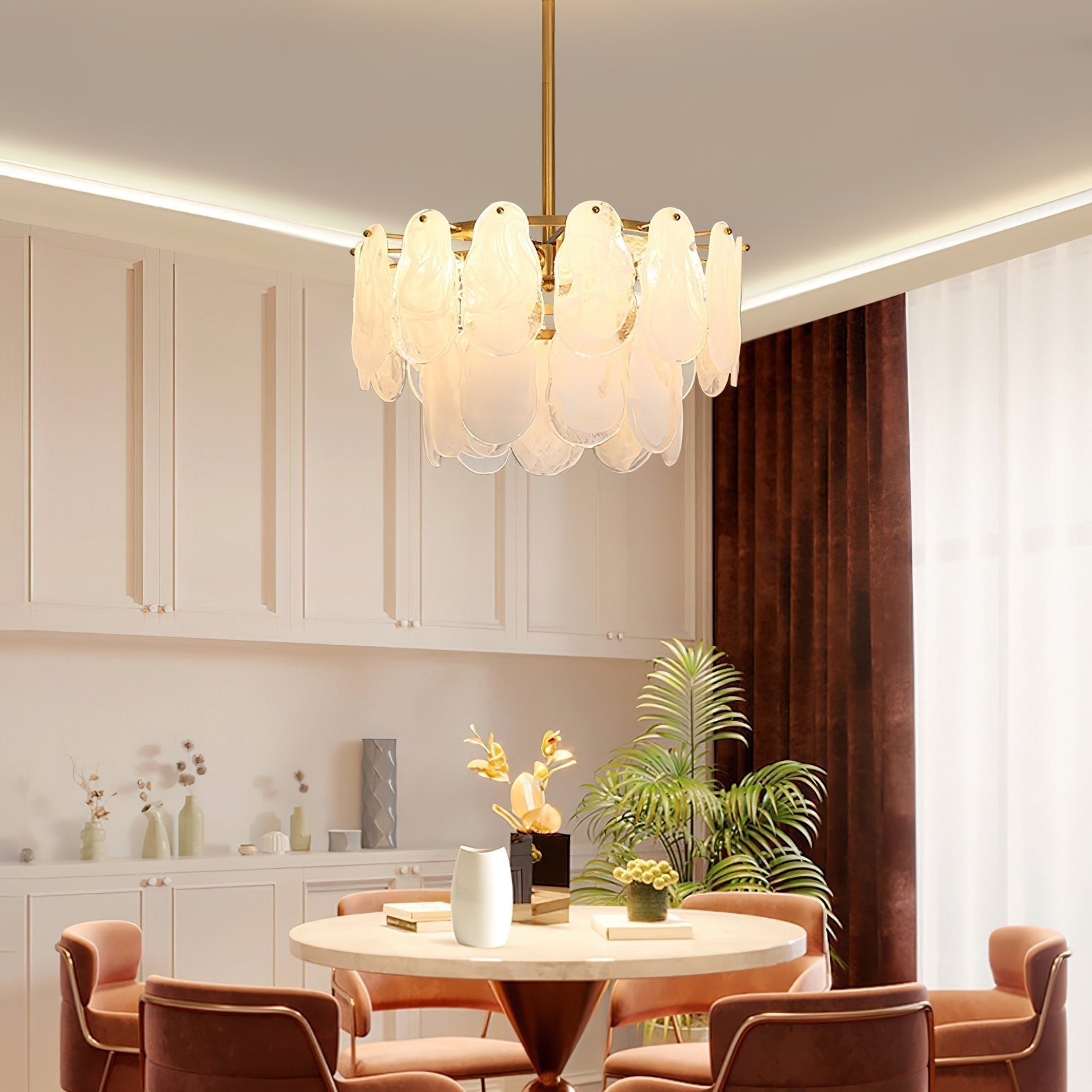 Zosolia Postmodern Luxury Round Cloud Glass Chandelier - Letslighting
