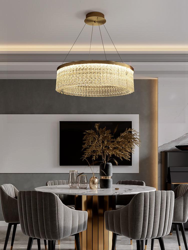 Round Halo Crystal Chandelier - Letslighting