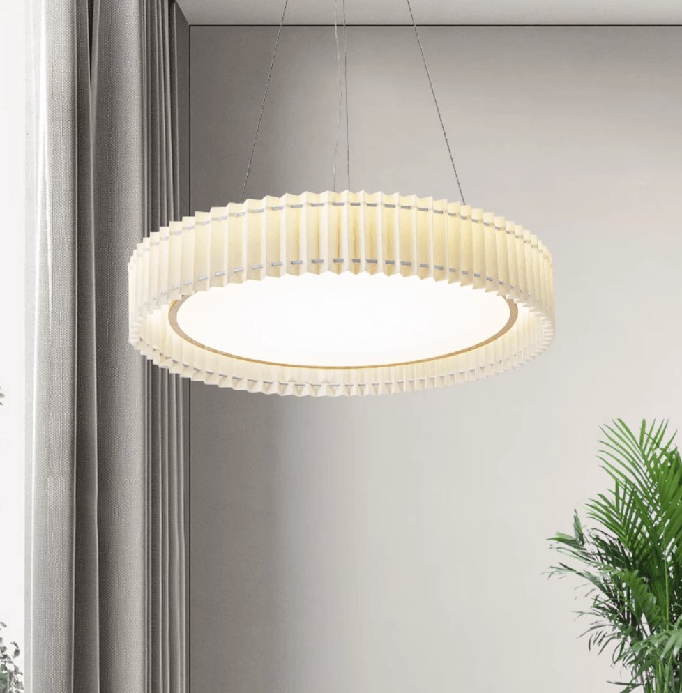 Round Pleated Pendant Lamp - Letslighting