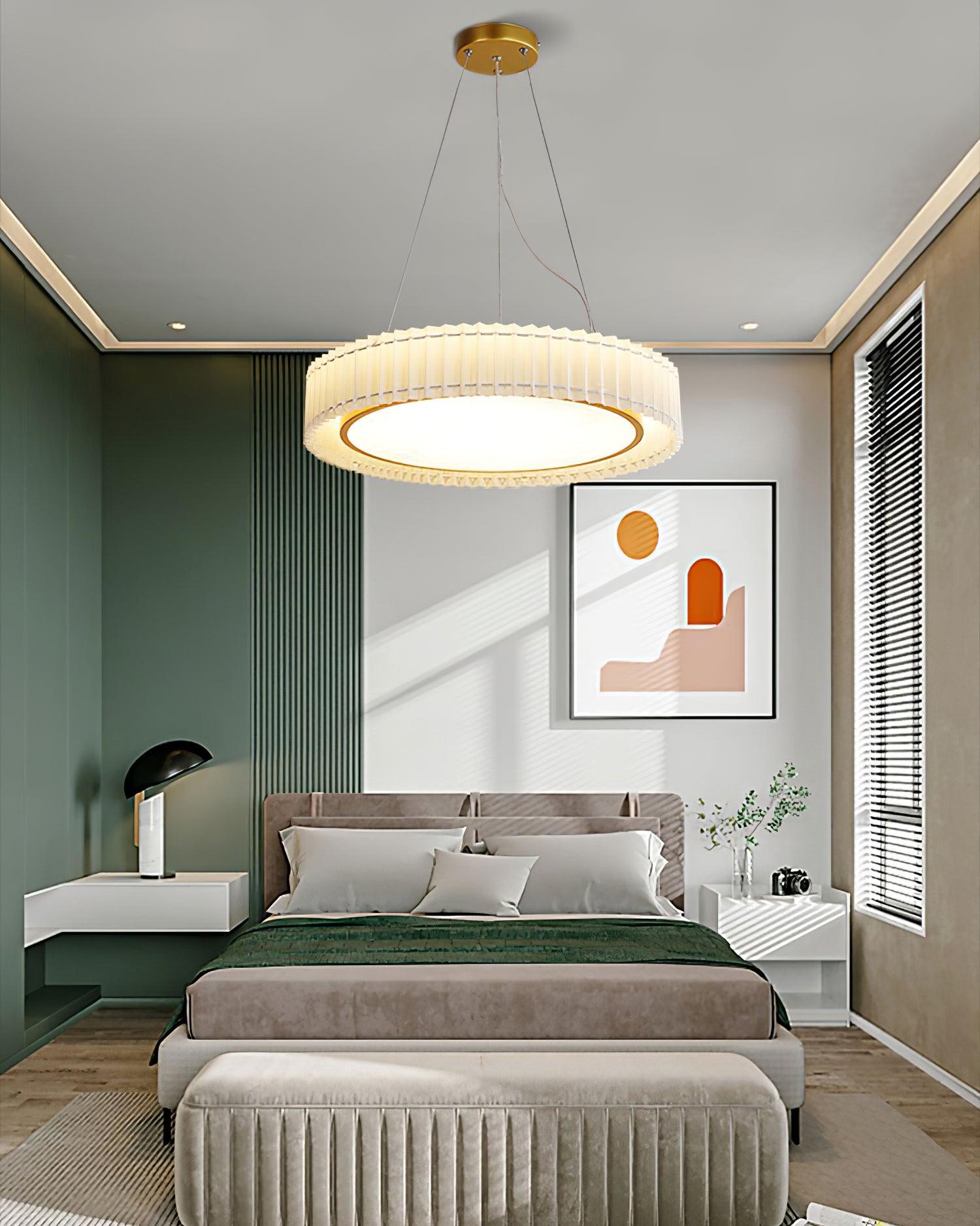 Round Pleated Pendant Lamp - Letslighting