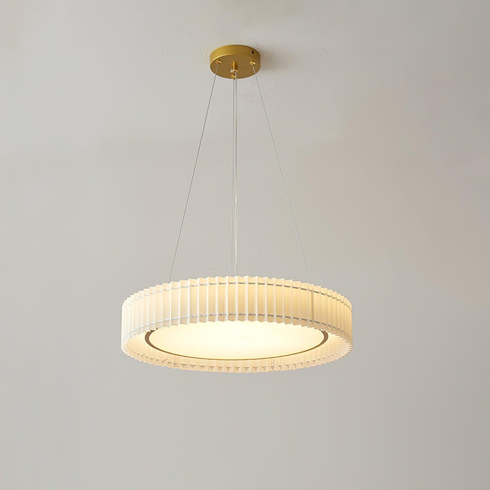 Round Pleated Pendant Lamp - Letslighting