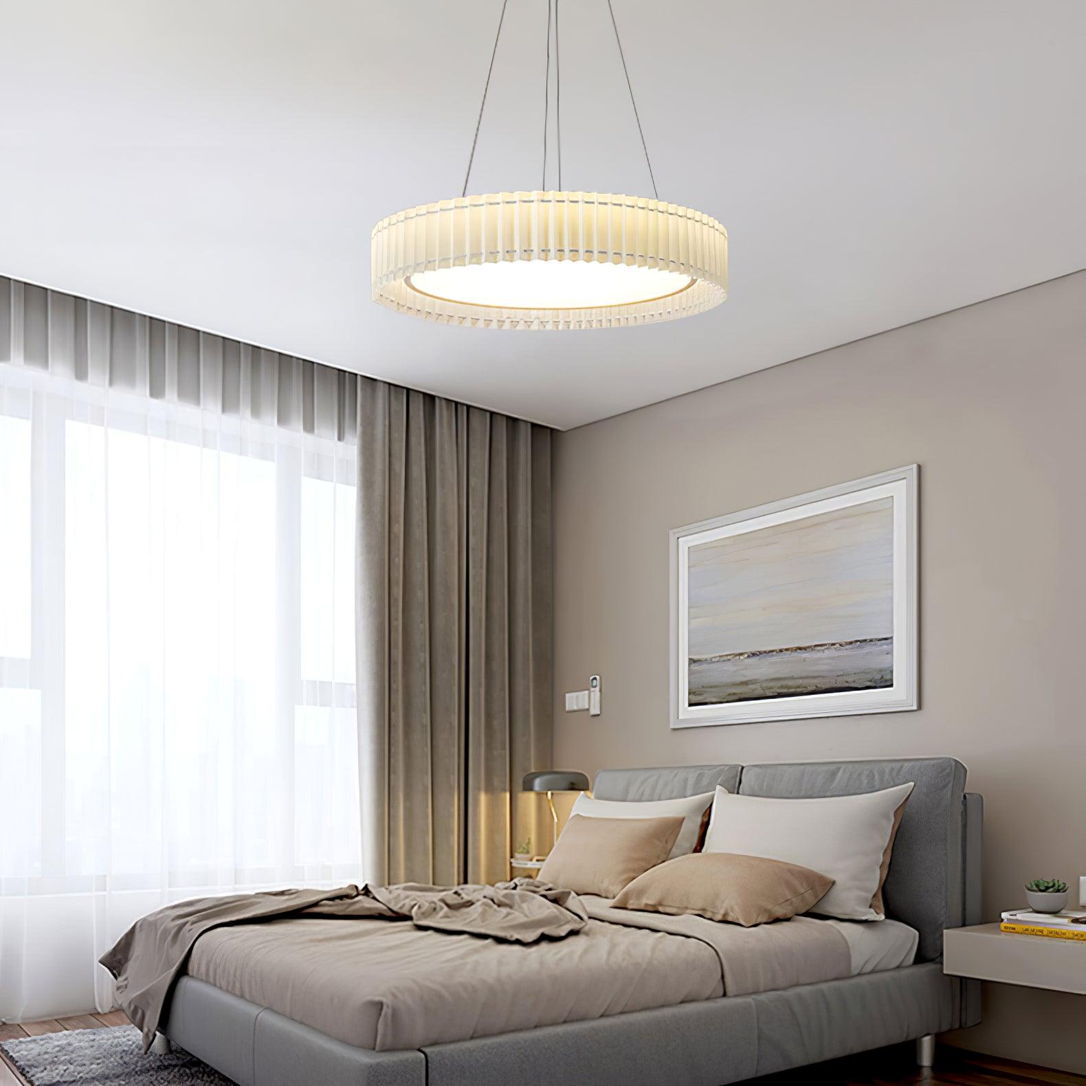 Round Pleated Pendant Lamp - Letslighting