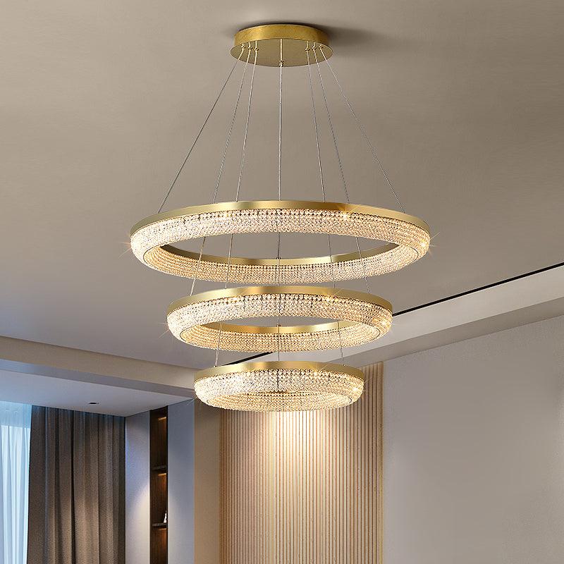 Round Ring Crystal Chandeliers - Letslighting