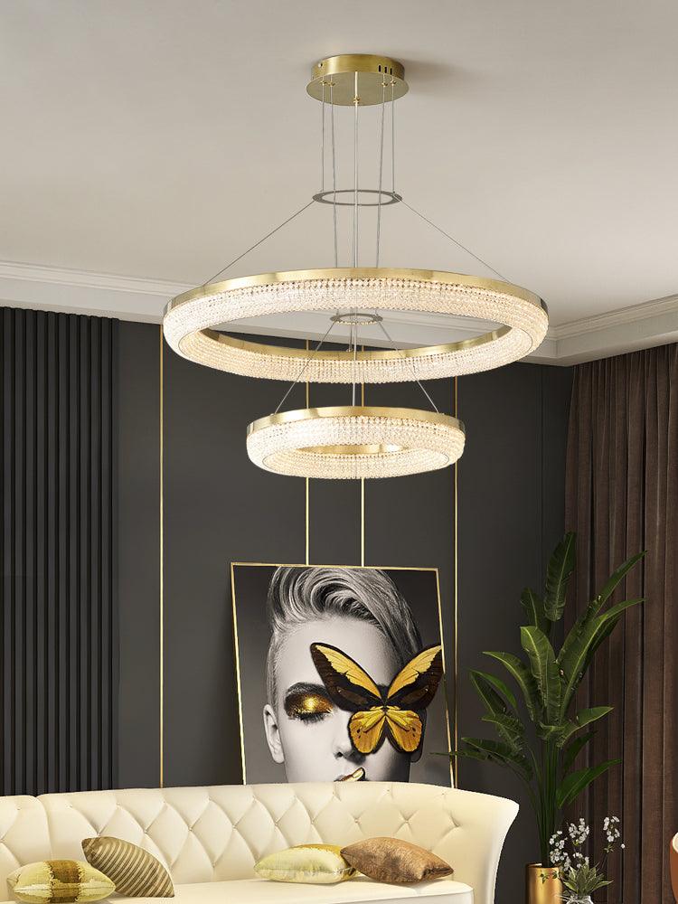 Round Ring Crystal Chandeliers - Letslighting