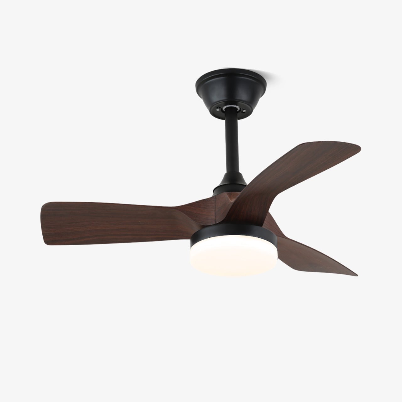 Ventilador de Techo Minimalista de Madera Orlen con Luz y aspas de nogal