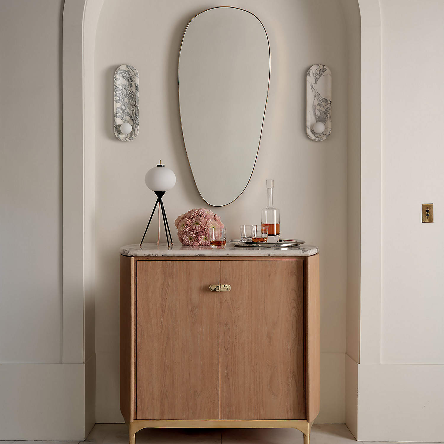 Alsolarae Modern Minimalist Marble Glass Wall Lamp - Lamp Copper