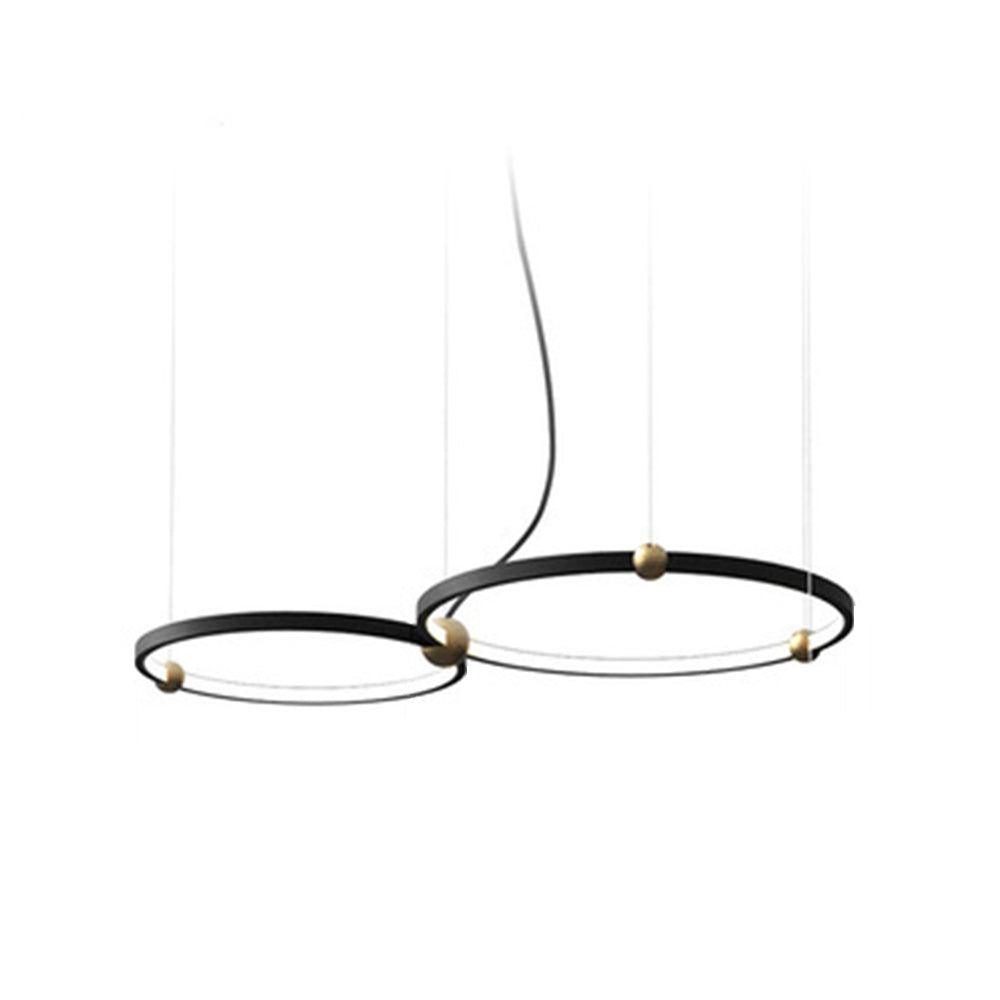 Arisha Minimalista Metal Anular Lámpara Colgante Negra