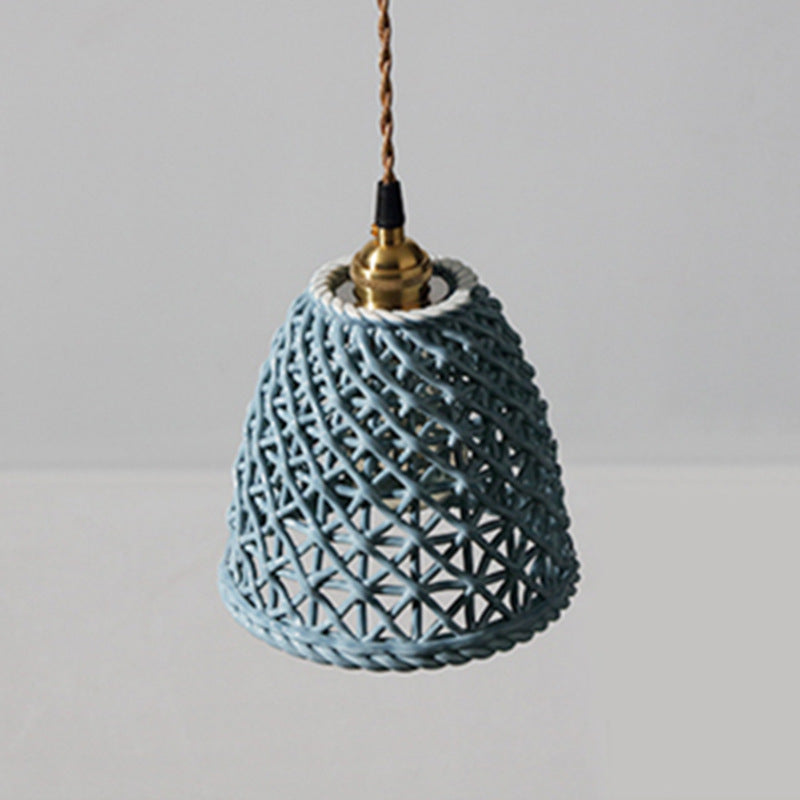 Valentina Moderno LED Lámpara Colgante Metal Blanco Azul Dormitorio/Cocina
