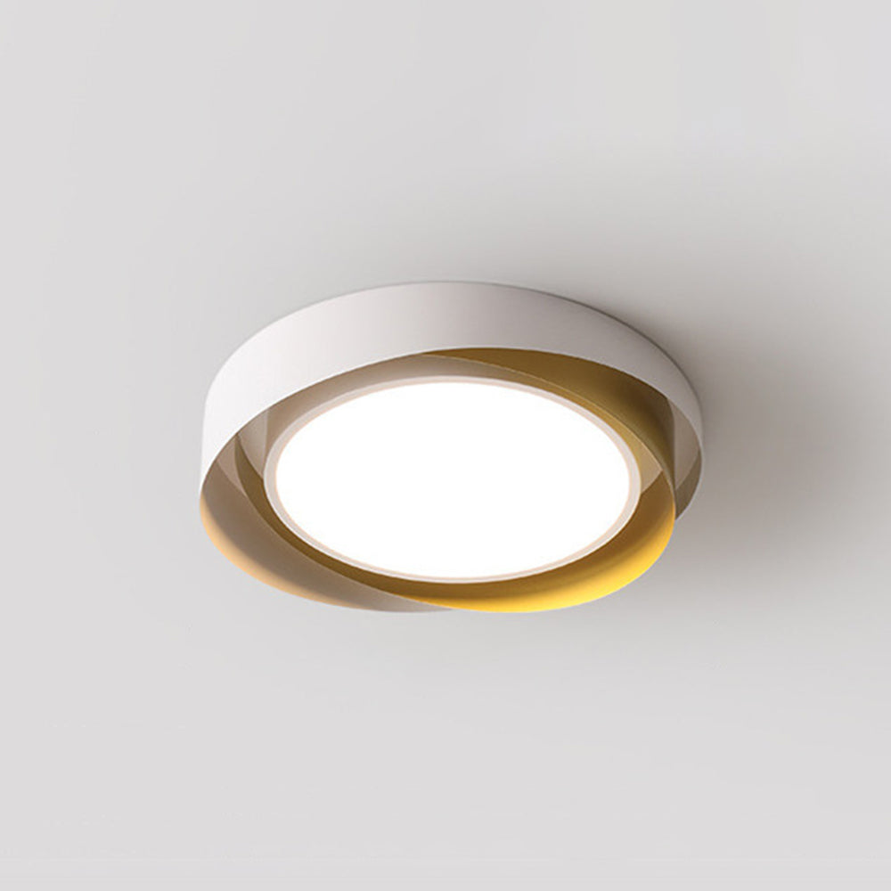 Arisha Moderna Redonda Metal LED Lámpara de Techo Oro/Blanco