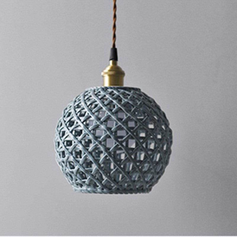 Valentina Moderno LED Lámpara Colgante Metal Blanco Azul Dormitorio/Cocina