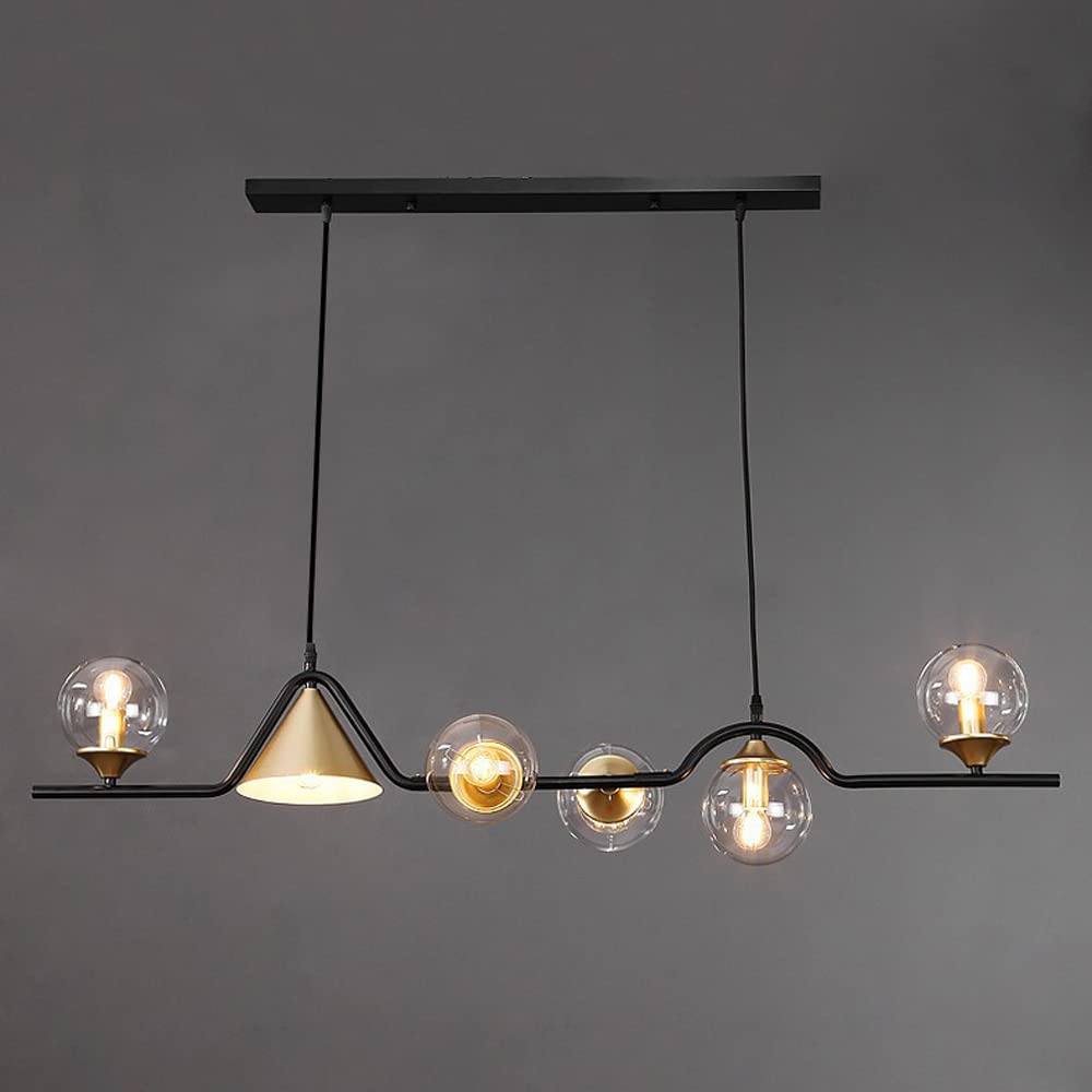 Arisha Moderno LED Lámpara Colgante Negro/Oro Vidrio Salón/Dormitorio