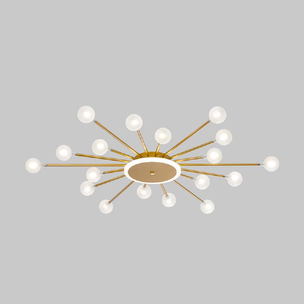 Arisha Nórdico LED Lámpara de Techo Oro/Negro Metal Salón/Dormitorio