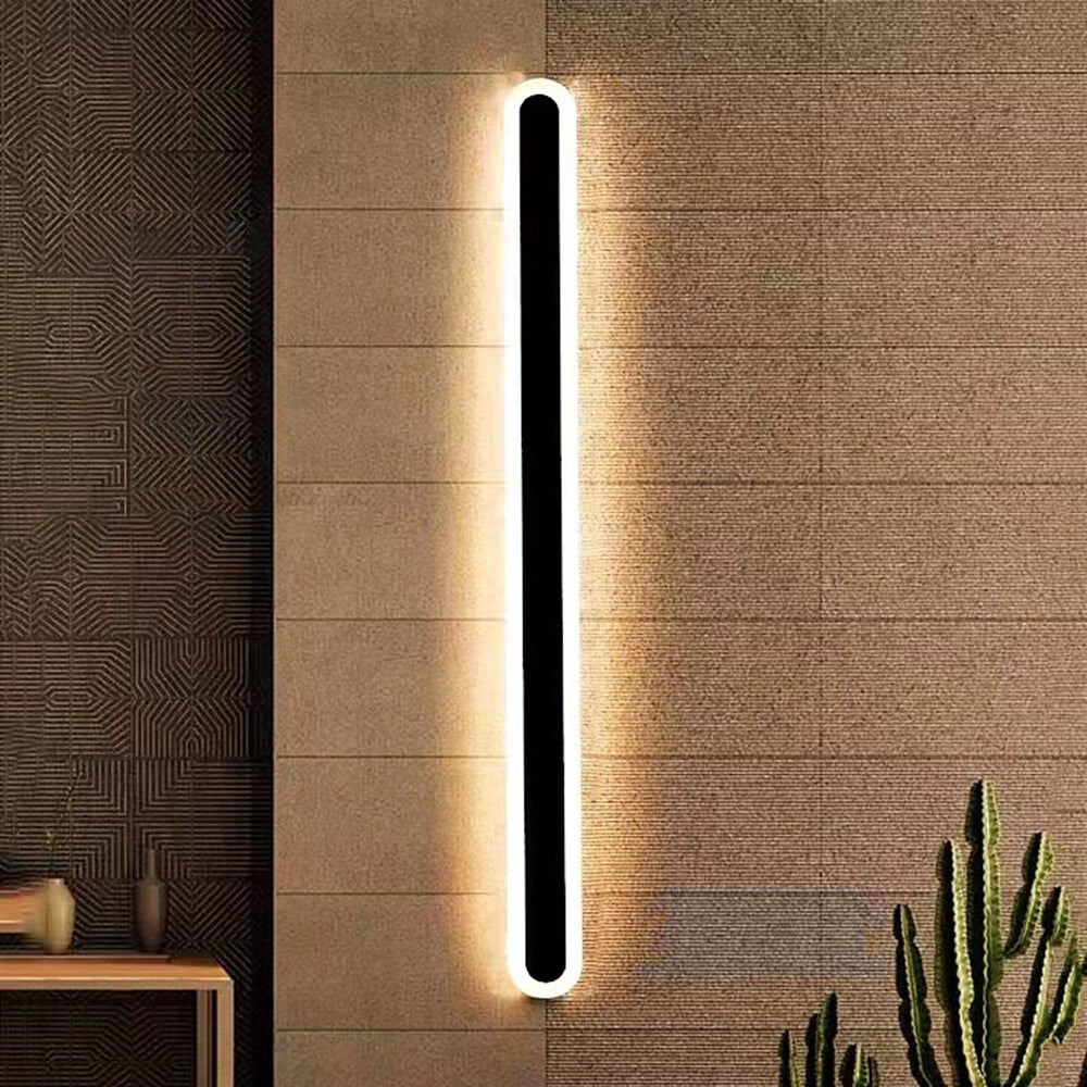 Ray Minimalista Ovalado Lineal Aplique de Pared Exterior