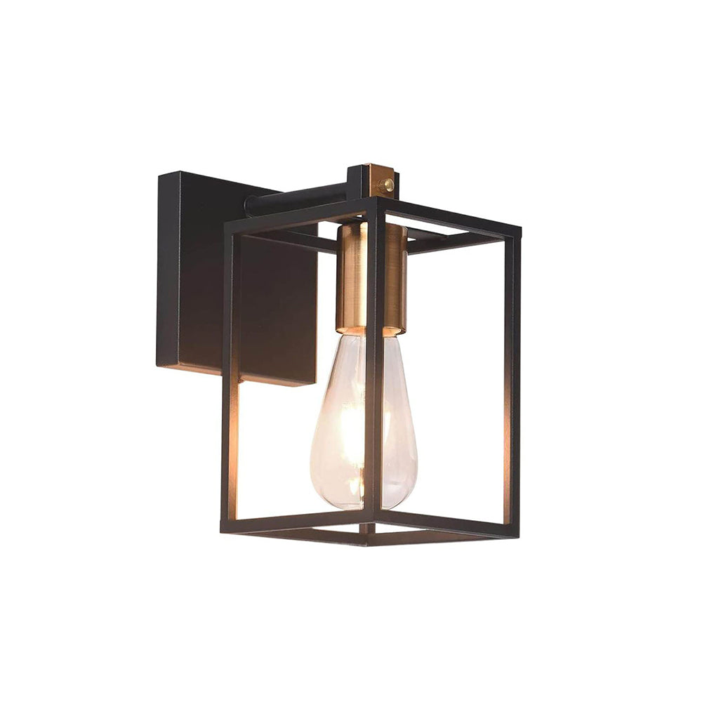 Silva Moderno Rectangular Cuboide Metal/Acrílico Aplique de Pared Negro