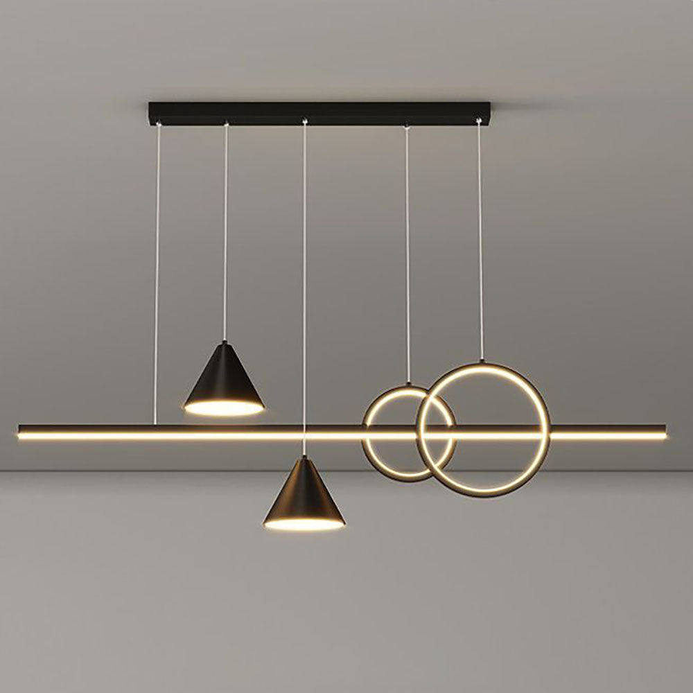 Arisha Contemporánea Geométrico Metal LED Lámpara colgante Blanco/Negro Salón