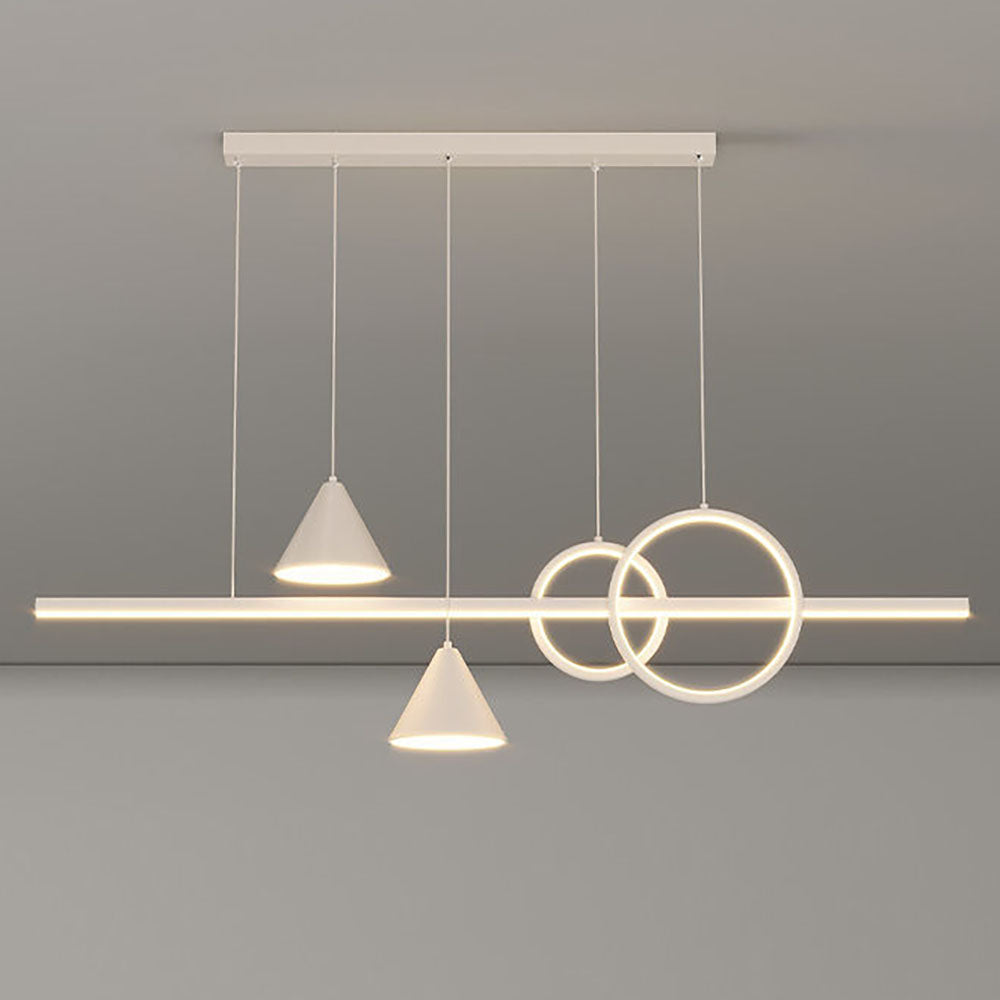 Arisha Contemporánea Geométrico Metal LED Lámpara colgante Blanco/Negro Salón