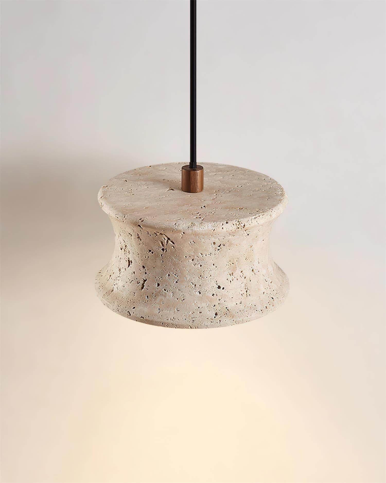 Ritta Pendant Lamp Travertine Sculptural - Letslighting