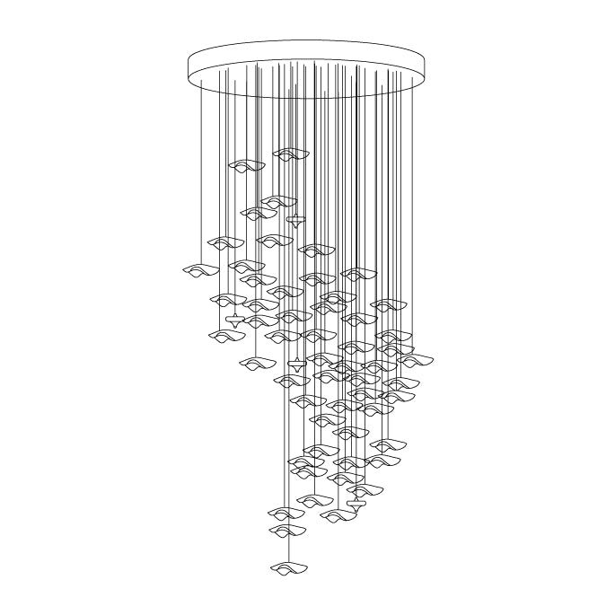 Nephele Crystal Leaf Chandelier - Letslighting
